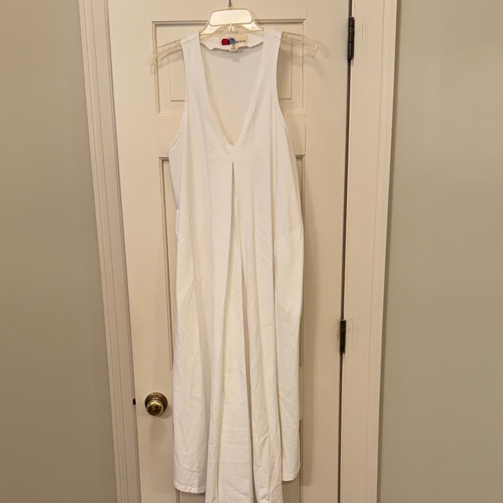 Free People Beach White Sleeveless Maxi Dress